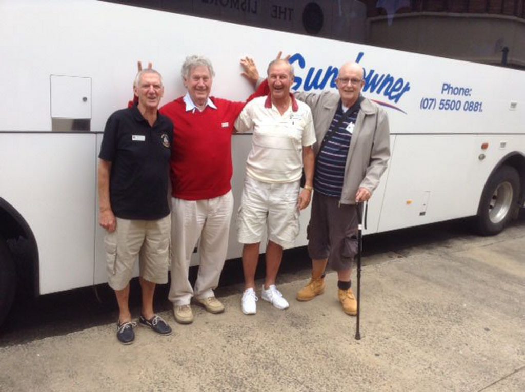 Members after a recent bus trip. Members after a recent bus trip.